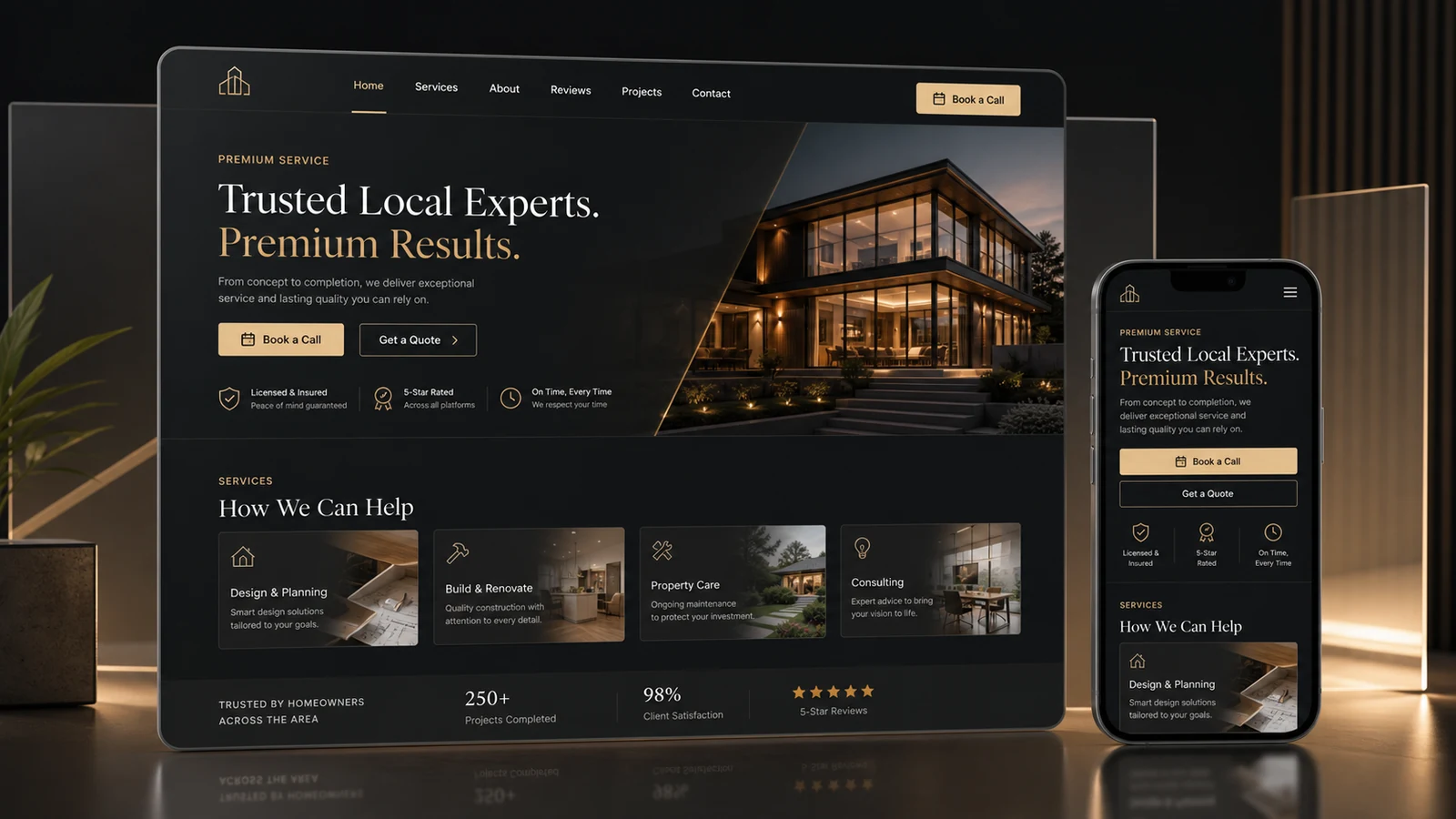 Premium website after redesign preview
